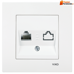 Viko Karre/Meridian Beyaz Tekli Data Cat6 Mekanizma (Çerçeve Hariç) 90967078